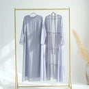 Noor Chiffon Front Ruffle Open Maxi Set (2-Piece Set)