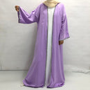 Samira Satin Diamond Embellished Maxi Abaya Set (2 Piece Set)