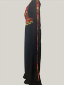 Jamila Colorful Tatreez Embroidered Palestinian Thobe Dress