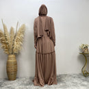 Maternity & Nursing Essential Front Zipper Ruffles Maxi Dress
