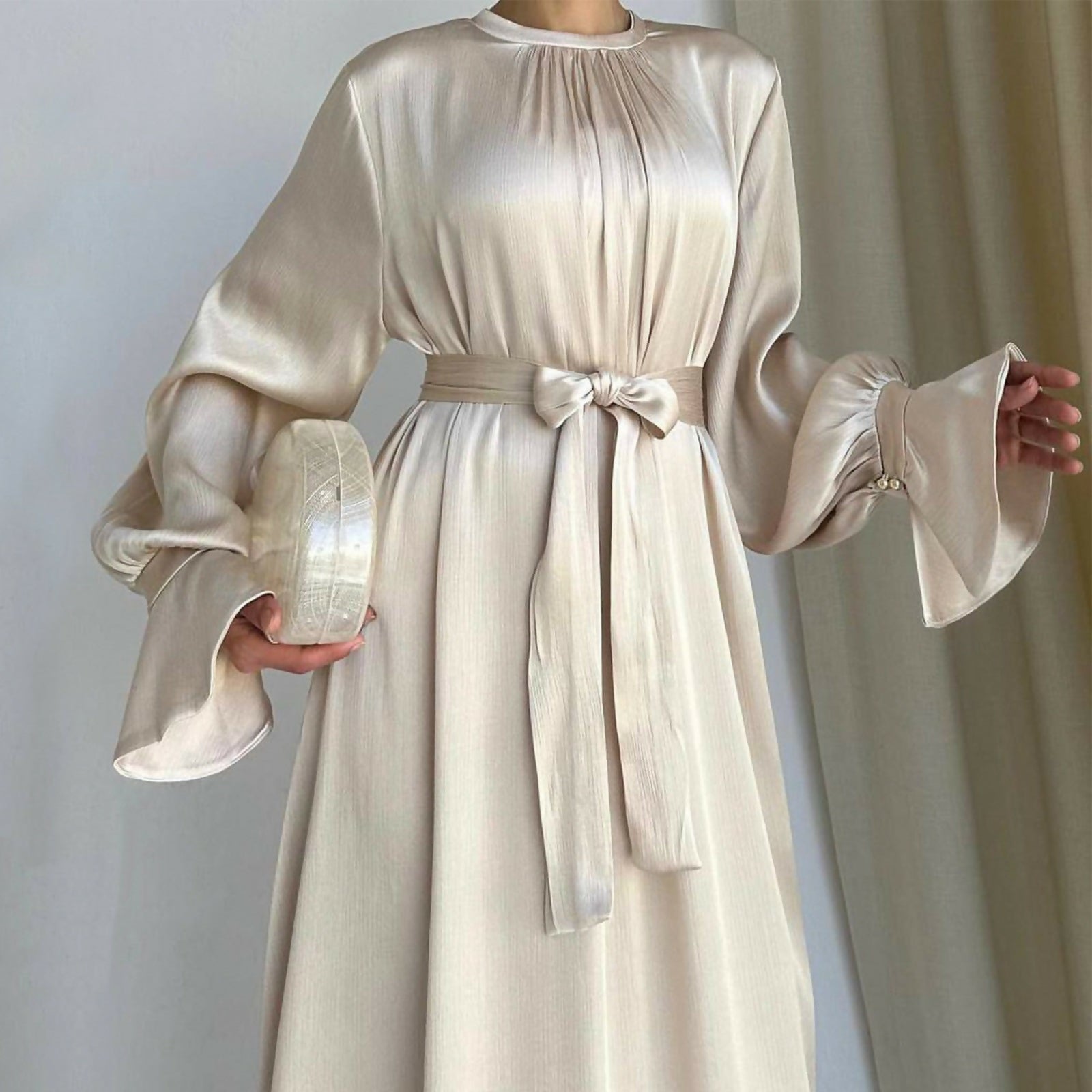 Elina Satin Trumpet Maxi Dress Elina Satin Trumpet Maxi Dress