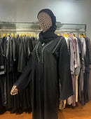Mirror Work Pleated Abaya