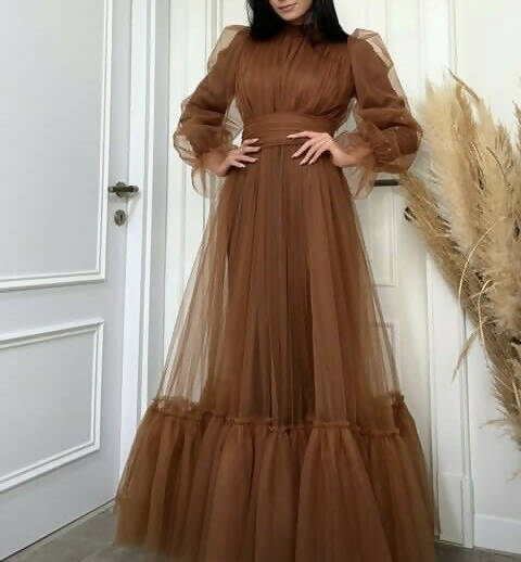 Premium Neutral Modest Gown 2 Pc set Premium Neutral Modest Gown 2 Pc set