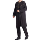 Mens Classic Embroidered Two Piece Kurta Qamis Set