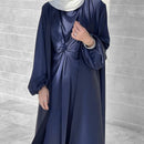 Couple Matching Outfit - Navy Blue Satin