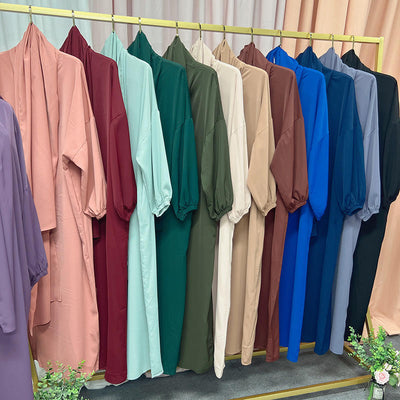 Long Sleeve Abaya with Attached Hijab
