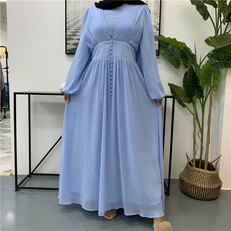 white christmas dresses Chiffon Side Button Midi Dress – Rebecca's main image 0