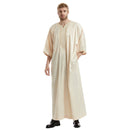 Mens Luxury Satin Embroidered Emirati Thobe