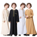 Boys Classic Zipper Embroidered Thobe
