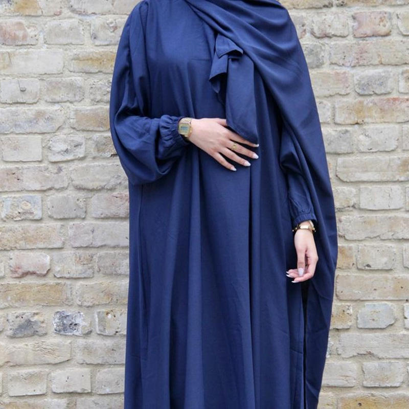 Long Sleeve Abaya with Attached Hijab