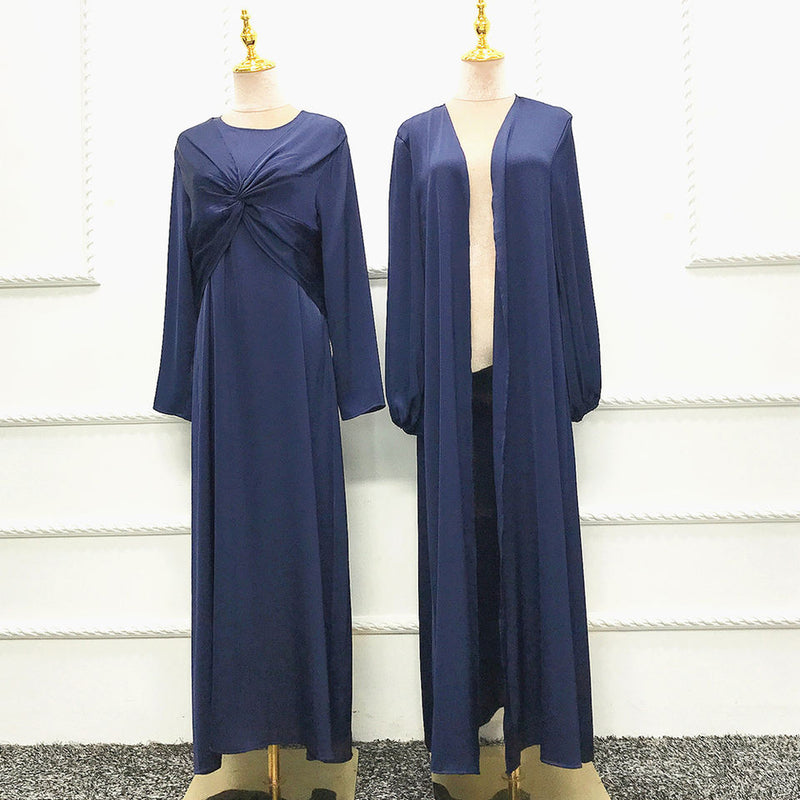 Couple Matching Outfit - Navy Blue Satin