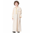 Boys Classic Zipper Embroidered Thobe