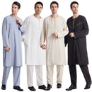 Mens Classic Embroidered Two Piece Kurta Qamis Set