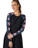 Leaf swim dress SPF50+
