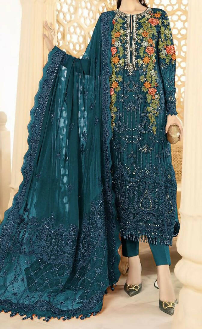 AMNA LUXURIOUS PAKISTANI DRESS 3PC SET 4+ COLORS AMNA LUXURIOUS PAKISTANI DRESS 3PC SET 4+ COLORS