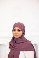 Medina Silk Hijab Purple wrinkle-free