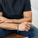 Bracelet Tasbih Evolve pour homme avec 33 perles en pierre de labradorite mate