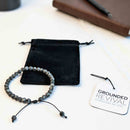Bracelet Tasbih Evolve pour homme avec 33 perles en pierre de labradorite mate