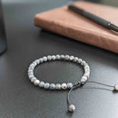 Bracelet Tasbih Evolve pour homme avec 33 perles en pierre de labradorite mate
