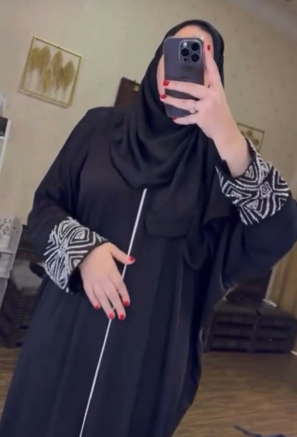 Diamond Sleeves Kaftan Abaya UAE