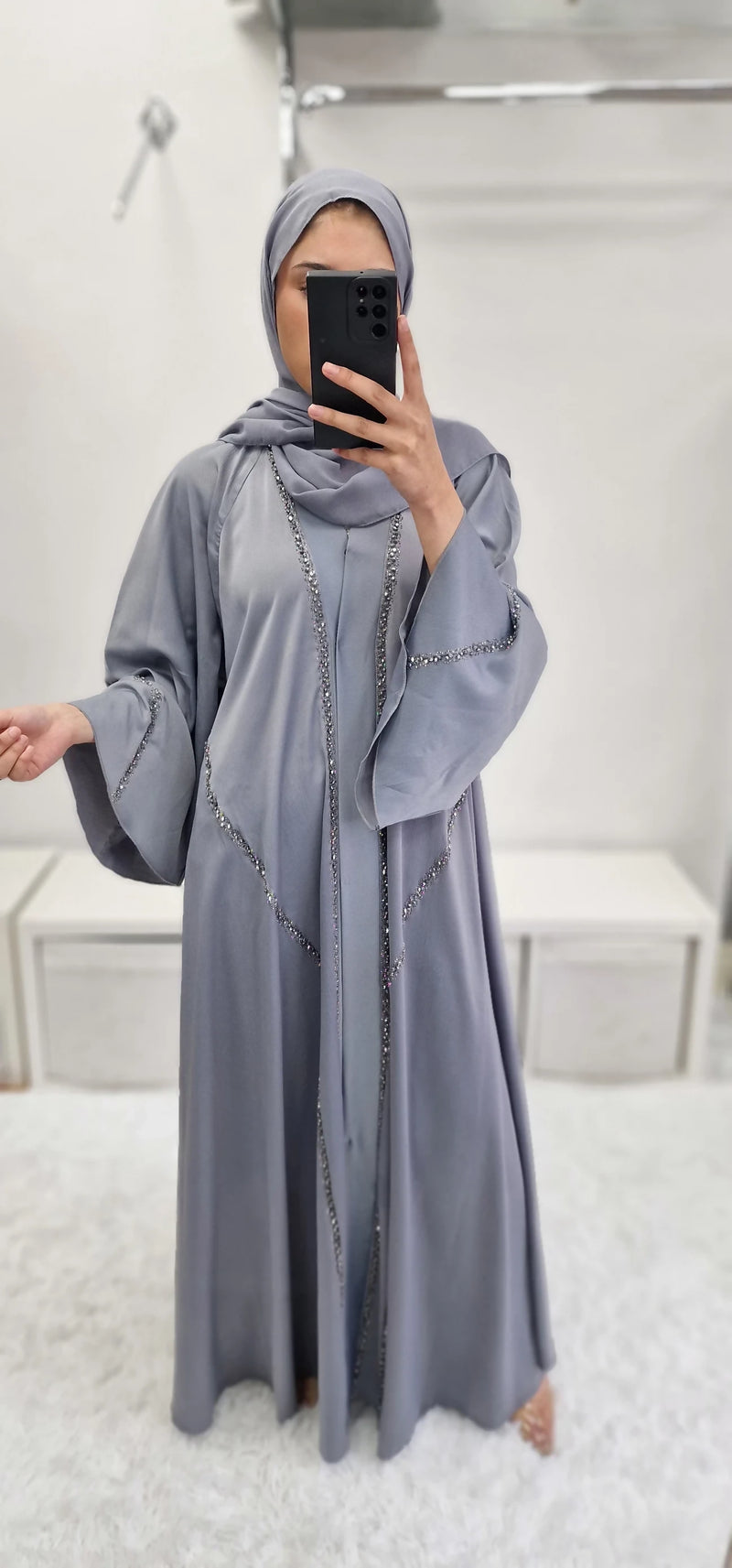 Khadija Abaya Grey UAE