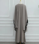 Lara Lace Edge Closed Abaya Maxi Dress (includes Matching Hijab)
