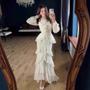 Ruffled Trim Mermaid Skirt Evening Dress