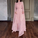 Luxury Embellished Chiffon Cape Shawl Evening Dress