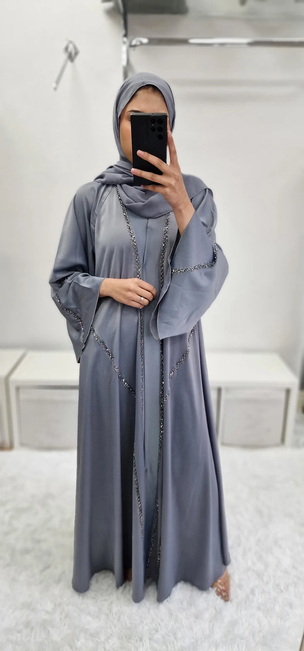 Khadija Abaya Grey UAE