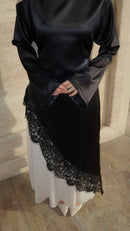 Lisa Lace Edge Assymetrical Tunic and Skirt Set