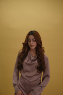 Zahra Satin Long Sleeve Maxi Slip Dress! This is the dress you've been waiting for. A back tie for fitting. 