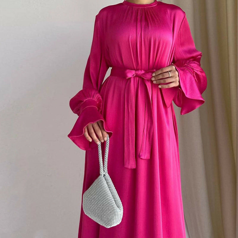 elina satin dress Elina Satin Trumpet Maxi Dress