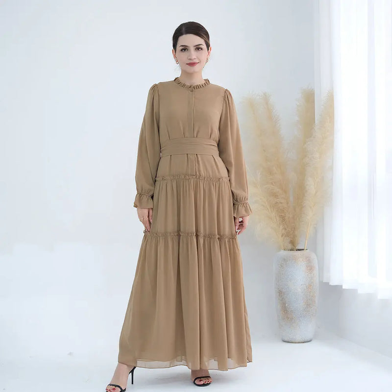 Maternity & Nursing Essential Ruffle Layered Chiffon Dress Maternity & Nursing Essential Ruffle Layered Chiffon Dress