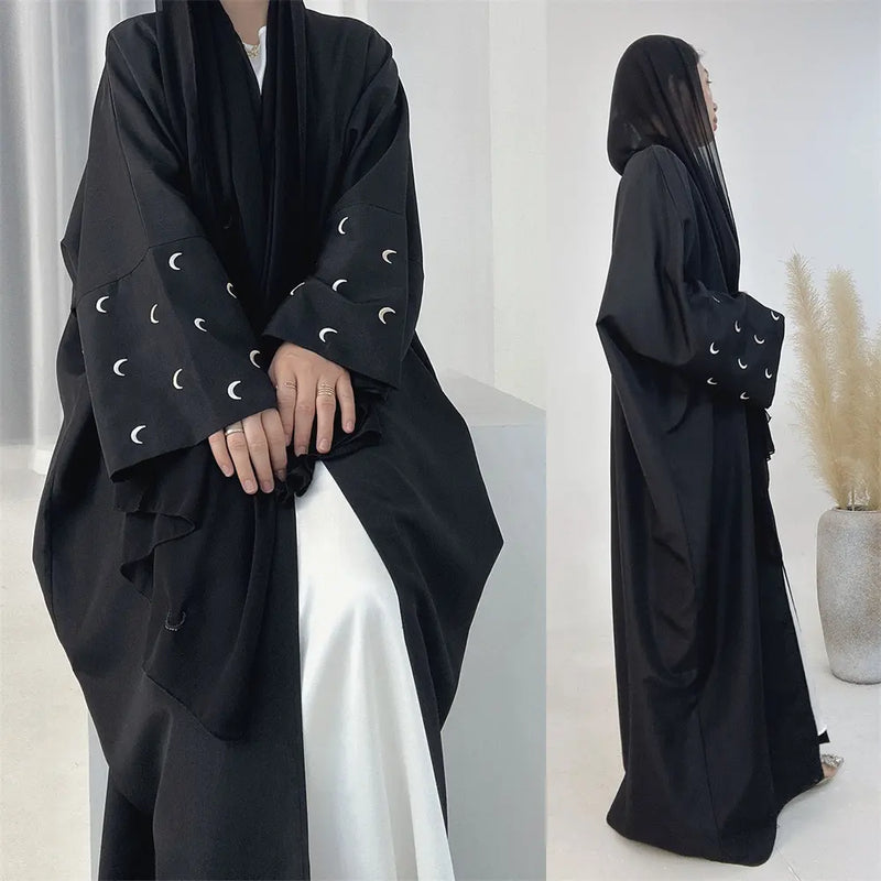 Embroidered kimono abaya discount