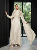 Luxury Amira Cape Sleeves Evening Dress