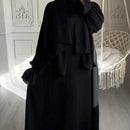 Maternity & Nursing Essential Front-Zip Abaya (with Attached Hijab)