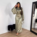 Shereen Shiny Maxi Party Dress