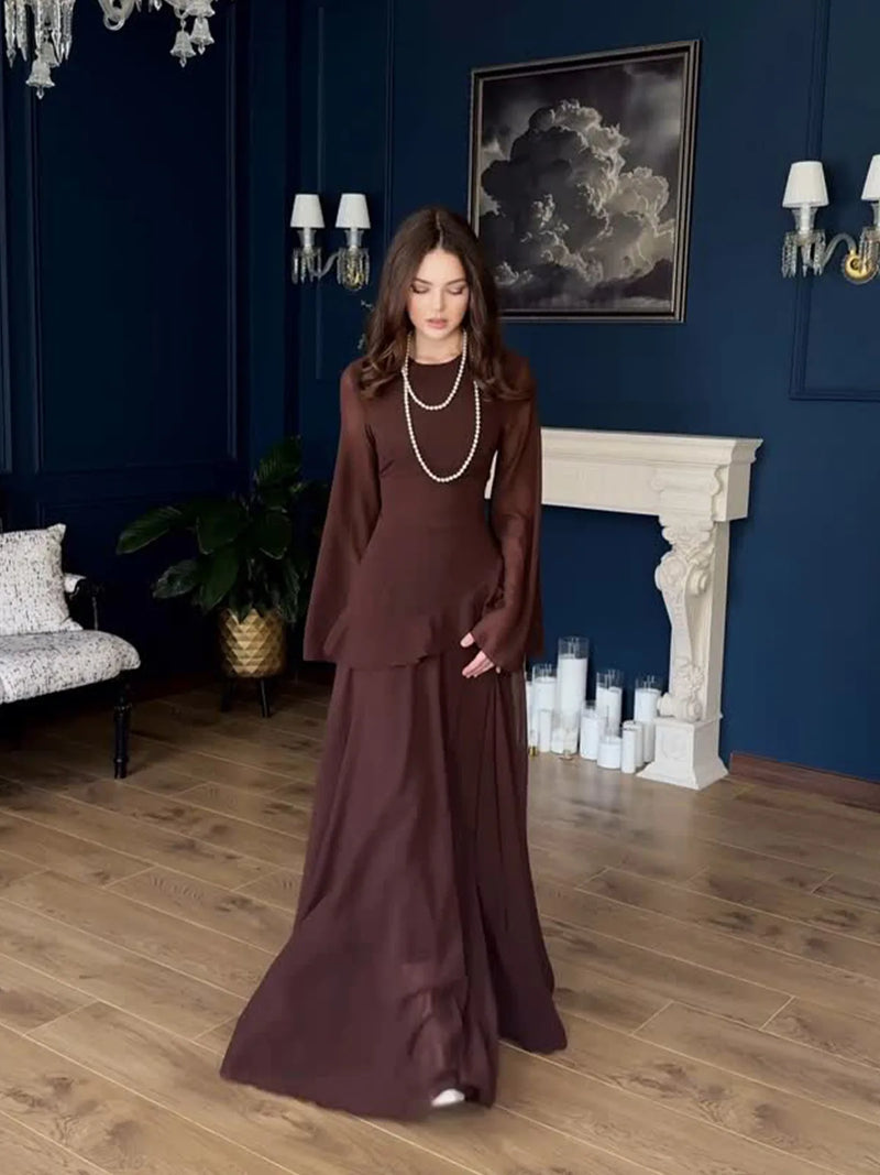 Assymetrical Peplum Ruffle Evening Dress Assymetrical Peplum Ruffle Evening Dress