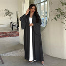 Farina Flare Sleeve Satin Abaya Set (2-Piece Set)