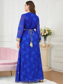 Floral Moroccan Kaftan Dress (3-Piece Set)