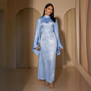 Shereen Shiny Maxi Party Dress