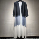 Tasneem Tie Dye Dubai Style Open Abaya Set (2-Piece Set)