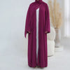 Fara Floral Lace Frill Open Abaya (includes Match Hijab)