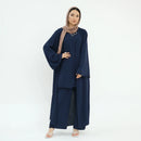 Tasnia Tunic Pants Open Abaya Set (3-Piece Set)