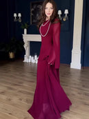 Assymetrical Peplum Ruffle Evening Dress