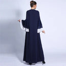 Carine Chiffon Layered Wide Sleeve Open Abaya Dress