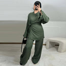 Kyra Belted Kimono Style Co-ord Pant Set
