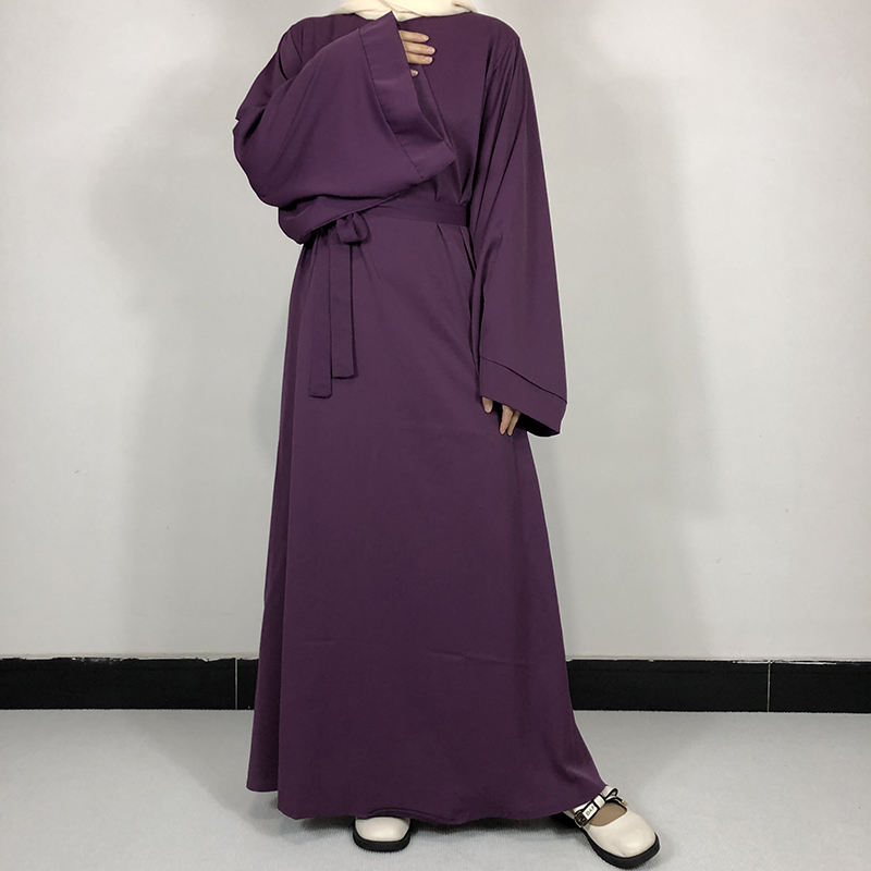 nida long sleeve dress Back Strap Nida Abaya Dress For Women