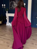 Assymetrical Peplum Ruffle Evening Dress