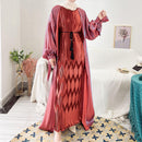 Bow Tie Shiny Satin Open Abaya